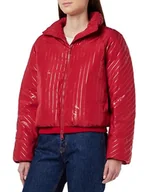Kurtki damskie - Armani Exchange Damska kurtka sustainable, Turtle Neck, Cuffed Sleeves, Casual Fit Shell Jacket, Passion Signature, XL - miniaturka - grafika 1