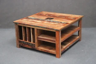 Ława Spirit #105 Lakierowane Lite Drewno Z Odzysku 90X90X48 Cm B 4609 - Ławy i stoliki kawowe Ława Spirit #105 Lakierowane Lite Drewno Z Odzysku 90X90X48 Cm B 4609 - Ławy i stoliki kawowe - miniaturka - grafika 1