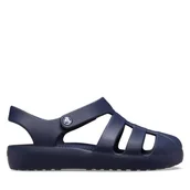 Buty dla dziewczynek - Sandały Crocs Classic Fisherman K 210625 Granatowy - miniaturka - grafika 1