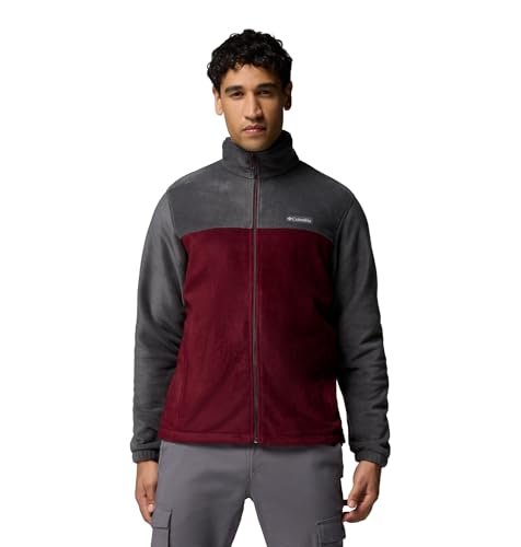 Columbia Męska kurtka polarowa Steens Mountain Full Zip 2.0, zamek błyskawiczny, Shark, Rich Wine, XXL