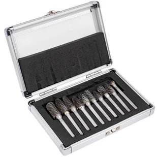 Frezy trzpieniowe do metalu stali drewna pilniki Zestaw 10 szt. MAR-POL - Zestawy narzędziowe - miniaturka - grafika 7