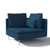 Pokrowce na meble - Dekoria pl pl Pokrowiec na sekcję narożną Söderhamn Ocean Blue morski niebieski) 99 x 99 x 83 cm Cotton Panama 1008-702-30 - miniaturka - grafika 1