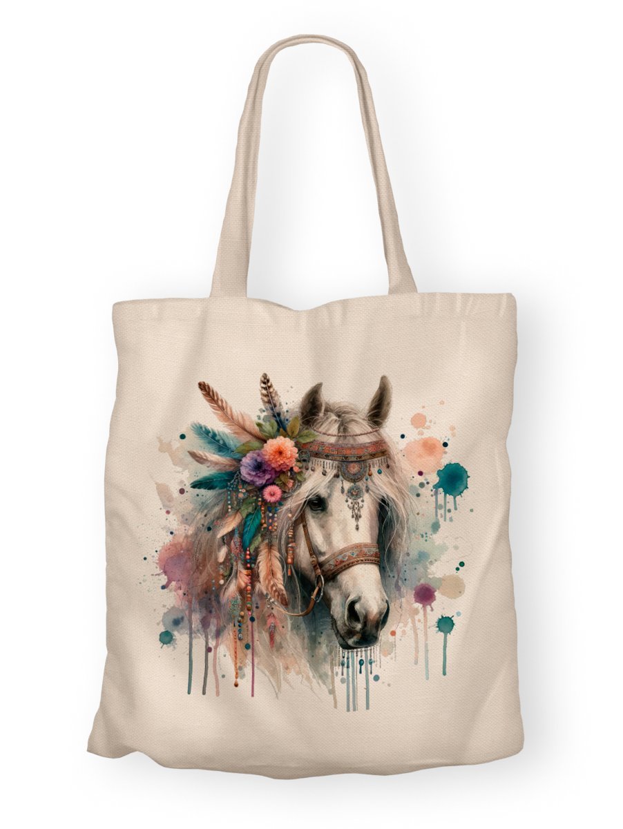 Torba bawełniana z nadrukiem koń boho