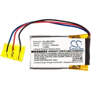 Cameron Sino JBL GO FF GSP072035 420mAh 1.55Wh Li-Polymer 3.7V Cameron Sino) - Inne akcesoria audio-wideo - miniaturka - grafika 1