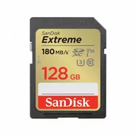 Karty pamięci - SanDisk SDXC 128GB Extreme UHS-I U3 V30 180/90 MB/s - miniaturka - grafika 1