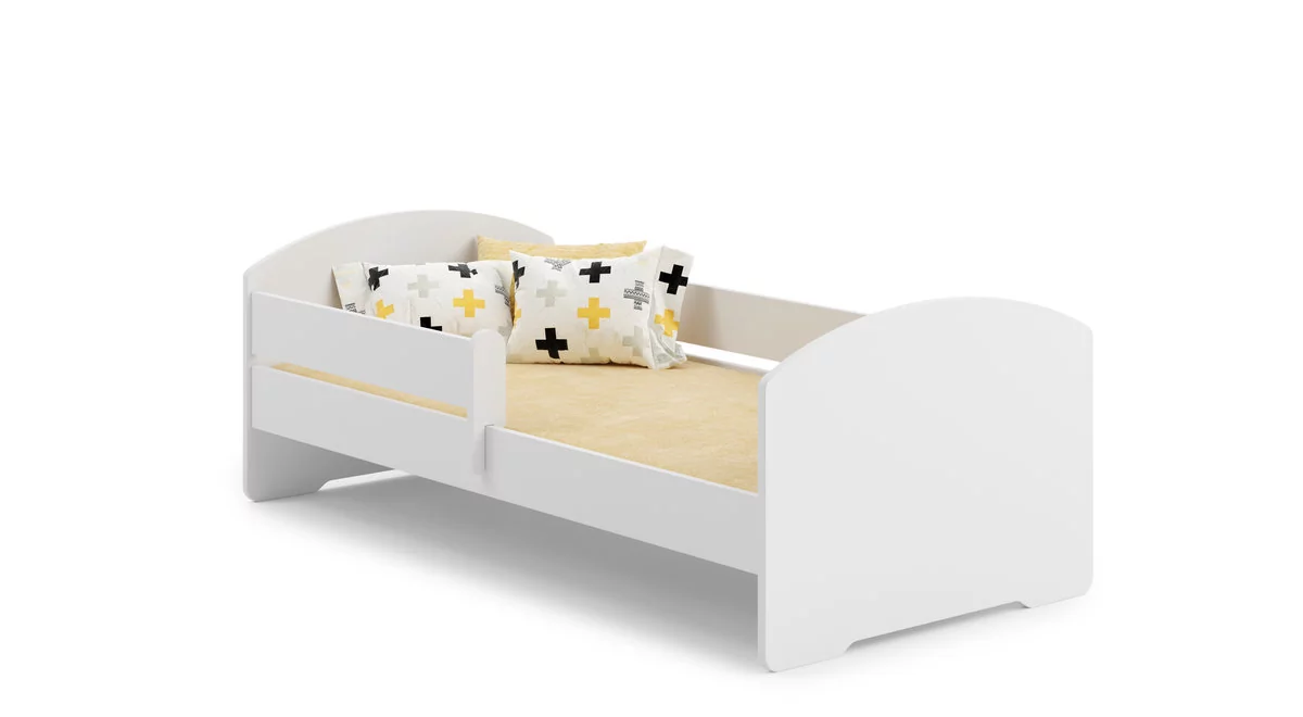 Łóżko dla dziecka, LUK, z barierką, z materacem, 140x70 cm