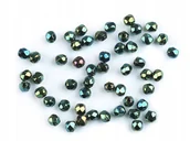 Półfabrykaty do biżuterii - KORALIKI SZLIFOWANE CIEMNY ZIELONY 3MM 20SZT - miniaturka - grafika 1
