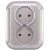 Gniazdka elektryczne - Gniazdo podwójne GPT-5T TOPAZ - miniaturka - grafika 1
