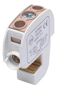 SBB 16 Zacisk izolowany szynowy 86105 brązowy SIMBLOCK - Pozostałe akcesoria sieciowe - miniaturka - grafika 1