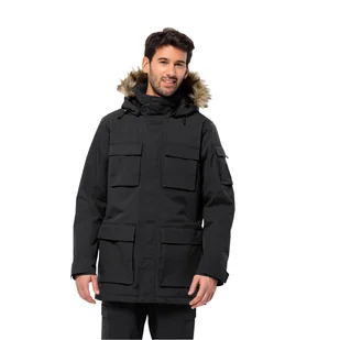 Męska parka Jack Wolfskin GLACIER CANYON PARKA black - XXXL - Kurtki męskie - miniaturka - grafika 1