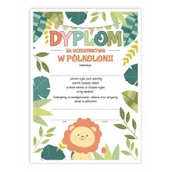 Dyplomy i okładki - LearnHow Dyplom A4 ukończenia półkolonii - Lew 20szt - miniaturka - grafika 1