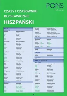 zbiorowa Praca Czasy i czasowniki błyskawicznie. Hiszpański PONS - Książki do nauki języka hiszpańskiego - miniaturka - grafika 1