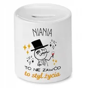 Skarbonki - Dla Niani Skarbonka na Urodziny na Prezent z Nadrukiem ze Zdjęciem + Opakowanie na prezent (wzór 03) - miniaturka - grafika 1