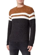 Swetry męskie - ONLY & SONS Sweter męski, Czarny/wzór: szlafrok monks, S - miniaturka - grafika 1