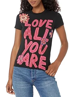 Desigual T-shirt damski Ts_Love All, czarny, XL - Koszulki i topy damskie - miniaturka - grafika 1
