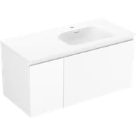 Szafki łazienkowe - Mexen Orio szafka łazienkowa 100 cm z umywalką Vela prawą, 1S, 1D, biała mat - 91A13-10047-3-BBFF01-W23P01 - miniaturka - grafika 1