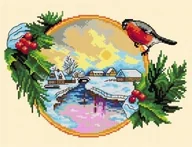 Pasmanteria - Zestaw do haftu krzyżykowego - Pejzaż zimowy - miniaturka - grafika 1