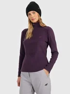 Bluzy damskie - 4F Bielizna termiczna polarowa (góra) damska - fioletowa XXL - miniaturka - grafika 1