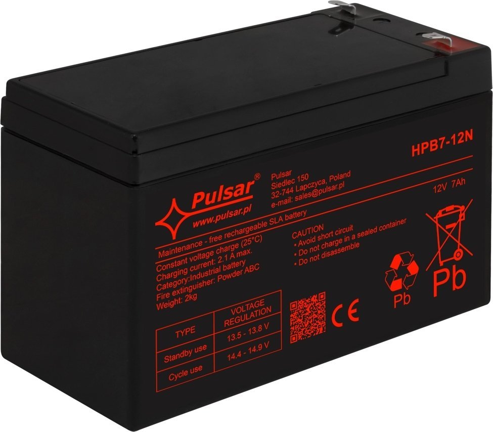 HPB7-12N PULSAR Akumulator 7Ah, 12V
