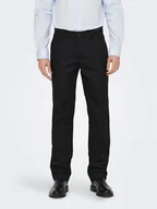 Spodnie męskie - Only & Sons Spodnie materiałowe Edge-Ed 22024468 Czarny Relaxed Fit - miniaturka - grafika 1