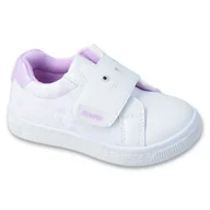 Buty dla dziewczynek - Befado sportowe dziecięce na rzep 514P033 białe - miniaturka - grafika 1