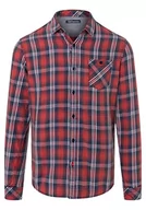 Koszule męskie - Timezone Koszula męska Effect Weave Check Shirt, Red Blue White Check, S - miniaturka - grafika 1