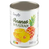 Owoce w puszkach i słoikach - Simpl Ananas w plastrach 565 g - miniaturka - grafika 1