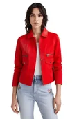 Kurtki damskie - Kurtka damska Desigual Primavera z eko skóry czerwona-S - DESIGUAL - miniaturka - grafika 1