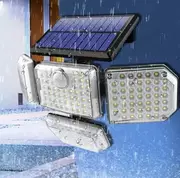Lampy ogrodowe - Lampa solarna 171 super mocnych LED z panelem zewnętrznym Izoxis - miniaturka - grafika 1