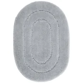 Dywaniki łazienkowe - Dywanik łazienkowy Soft 40x60 cm antypoślizgowy owalny szary - miniaturka - grafika 1