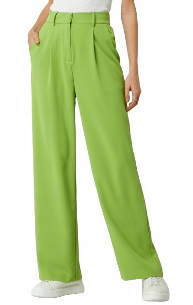 MINUS ZIELONE SPODNIE WYSOKI STAN PROSTE ELEGANCKIE 44 JQA