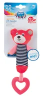 Gryzaki dla dzieci - Canpol babies Babies, pluszowa zabawka z piszczkiem i gryzakiem Bears, koral - miniaturka - grafika 1