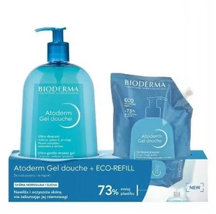 Bioderma Zestaw Atoderm Żel pod prysznic i do kąpieli, 1000 ml + Eco-Refill wkład uzupełniający, 1000 ml - Mydła - miniaturka - grafika 1