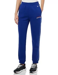 Spodnie sportowe damskie - Mistrz Legacy Color Punch W-Light Powerblend Fleece High-Waist Rib Cuff spodnie dresowe damskie, Niebieski College, S - grafika 1