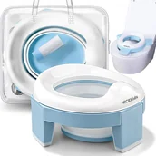 Nocniki - NICEKIDS nocnik antypoślizgowy 3w1 nakładka na wc sedes deskę sedesową niebieski - miniaturka - grafika 1