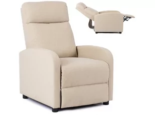 Fotel Rozkładany Wypoczynkowy z Podnóżkiem DANNY Beżowy DANNY BEŻOWY TKANINA - Fotele Fotel Rozkładany Wypoczynkowy z Podnóżkiem DANNY Beżowy DANNY BEŻOWY TKANINA - Fotele - miniaturka - grafika 1