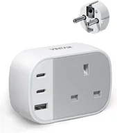 Pozostałe akcesoria do telefonów - Adapter Podróżny Vintar Europe Z 2 Portami Usb C I 1 Portem Usb A, Uk - miniaturka - grafika 1