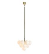 Lampy sufitowe - Markslojd Lampa wisząca Merlot 107903 biało-złota oprawa w nowoczesnym stylu 107903 - miniaturka - grafika 1