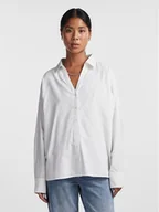 Koszule damskie - Pieces Koszula 17143675 Biały Oversize - miniaturka - grafika 1