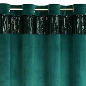 Zasłony - Euro Firany Zasłona Velvet Jasper 140 x 250 Ciemnoturkusowy 1219777 - miniaturka - grafika 1