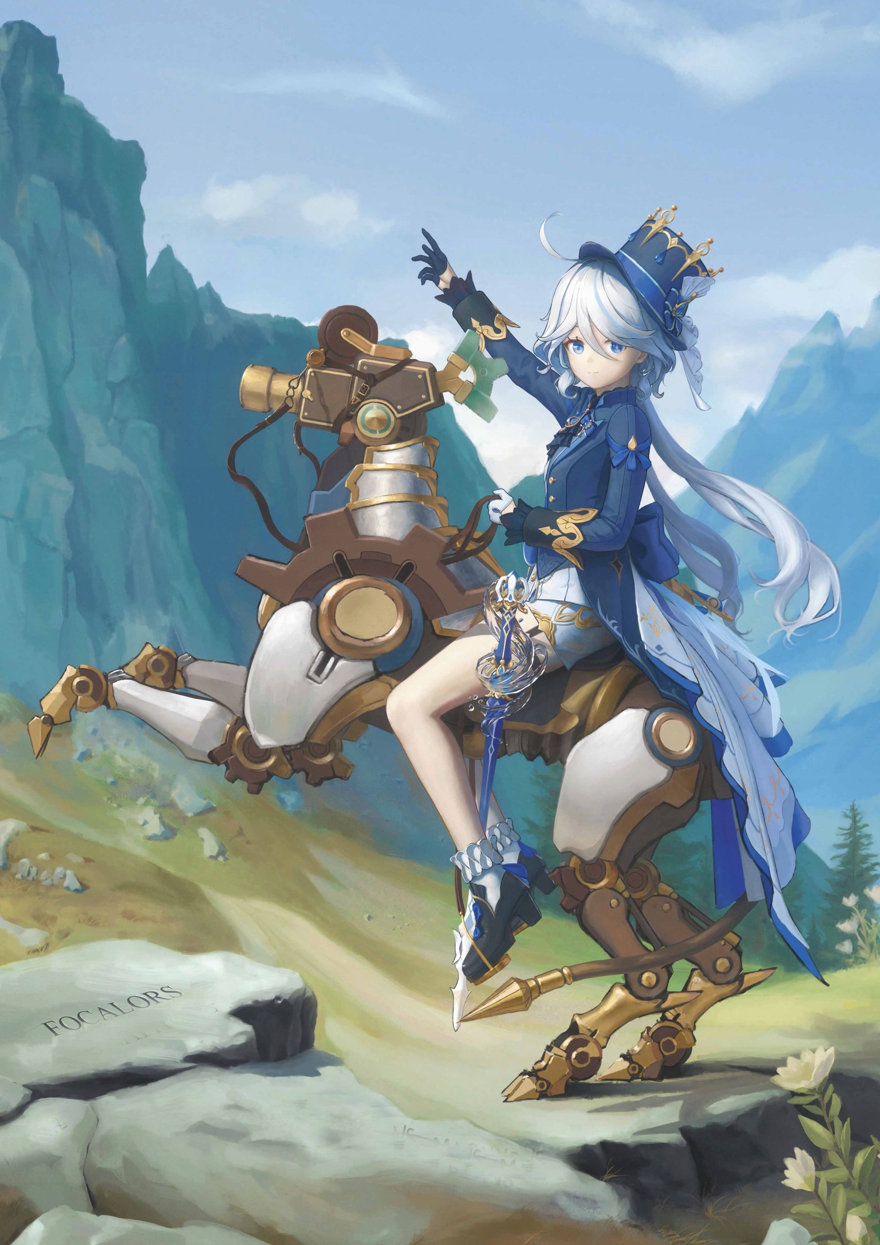 Plakat A1 Genshin Impact Anime Gra Focalors Furina