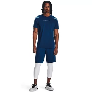 Męskie legginsy treningowe Under Armour UA Heat Gear Armour 3/4 Legging - białe - UNDER ARMOUR - Spodnie sportowe męskie - miniaturka - grafika 1