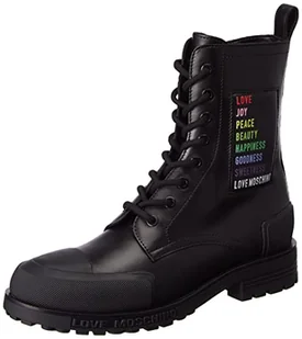 Love Moschino Damskie sztyblety St.tod.daily40 Vitello czarne, 35 EU - Botki damskie - miniaturka - grafika 1