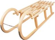 Sanki i ślizgacze - Duże sanki drewniane baranie rogi na kulig XXL - miniaturka - grafika 1