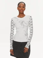Bluzki damskie - Desigual Bluzka Boston 24SWTK70 Biały Slim Fit - miniaturka - grafika 1