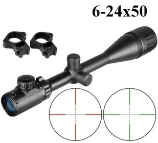 Luneta Celownicza (do wiatrówek...) GENETIC OPTIK 6-24x50 AOEG + Podświetlany Krzyż + Montaż 11mm. - Lunety i akcesoria - miniaturka - grafika 1