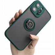 Etui i futerały do telefonów - Bizon Etui Case Hybrid Ring do iPhone 14 Pro Max ciemnozielone - miniaturka - grafika 1