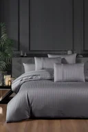 Pościel - Szara pościel 200x220 100% bawełna adamaszek New Trend QUICKSILVER - miniaturka - grafika 1