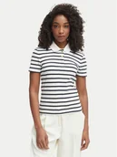 Koszulki i topy damskie - Tommy Hilfiger Polo WW0WW49252 Biały Slim Fit - miniaturka - grafika 1