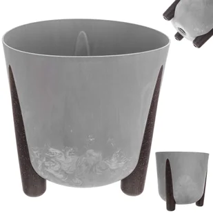Doniczka osłonka Nauze 34cm szary beton - Donice - miniaturka - grafika 1